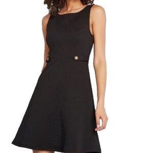 Modcloth So Sixties Signature Black Quilted Shift Dress